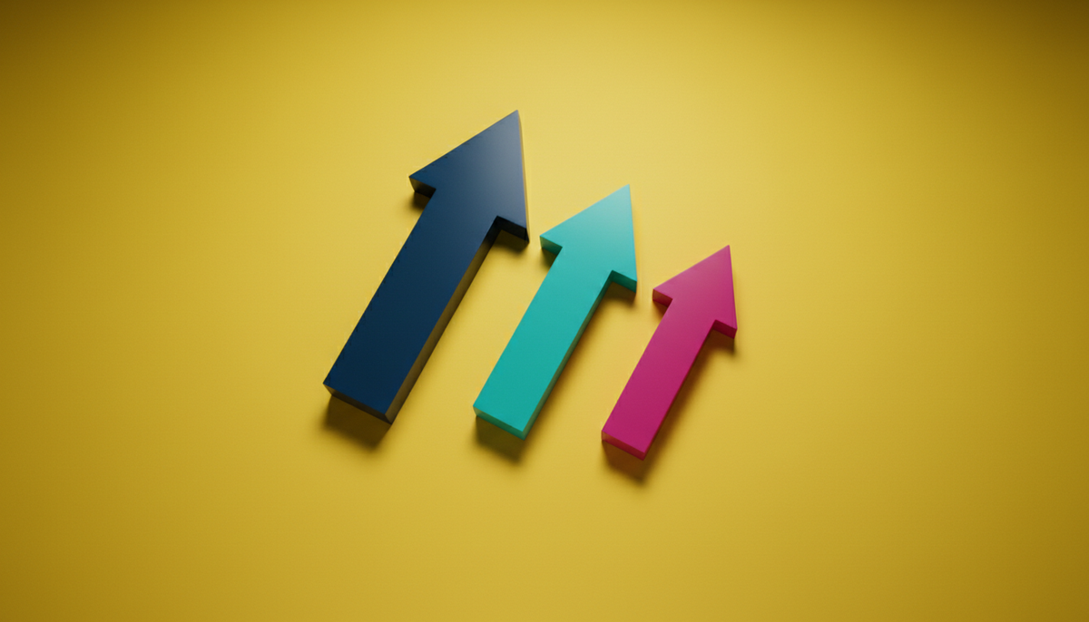 Three bold upward arrows representing progress, prioritization, and immediate action