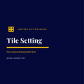 Tile Setting guide cover