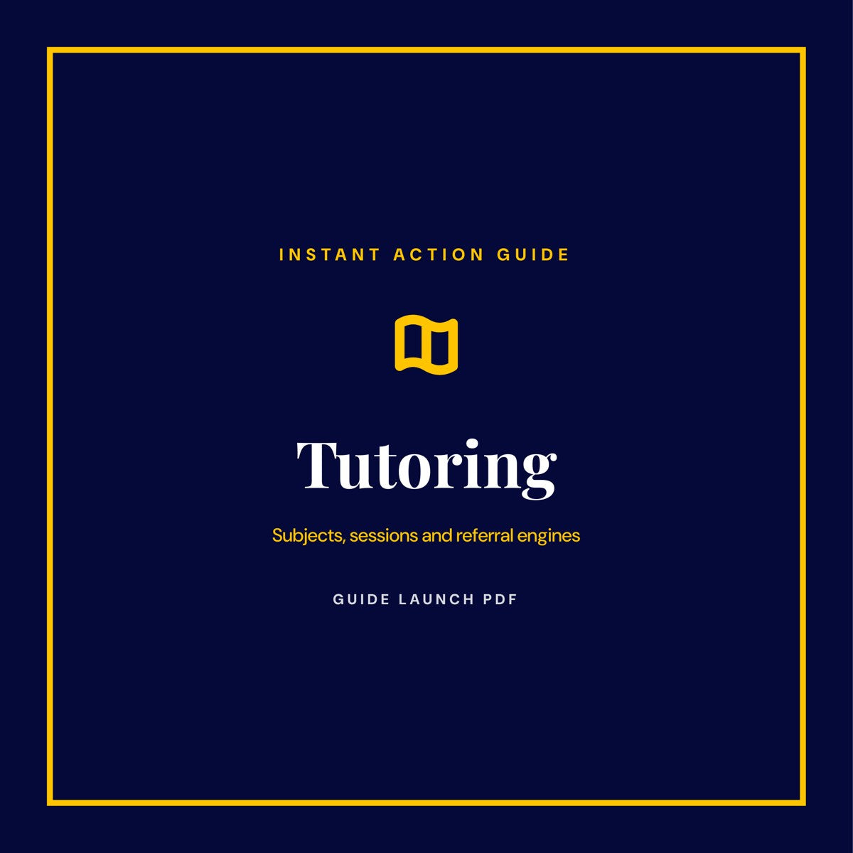 Tutoring guide cover
