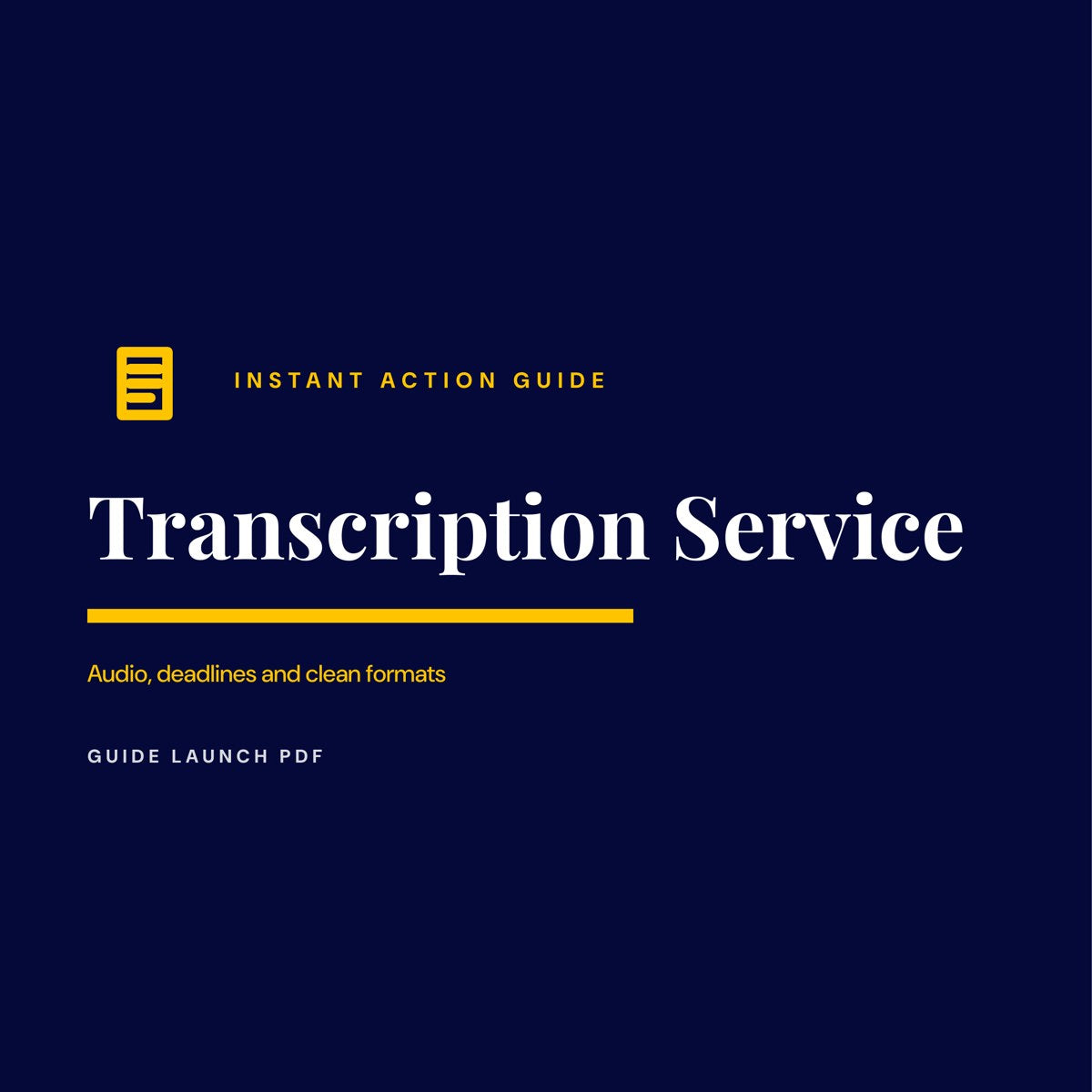 Transcription Service guide cover